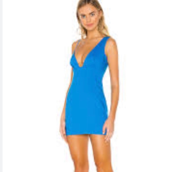 Superdown Revolve Elenor Blue Mini Dress Womens M - Picture 1 of 10